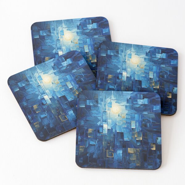 Item preview, Empathy Abstract Oil Painting in Blue designed and sold by Maryanne Chisholm Art & Apparel.