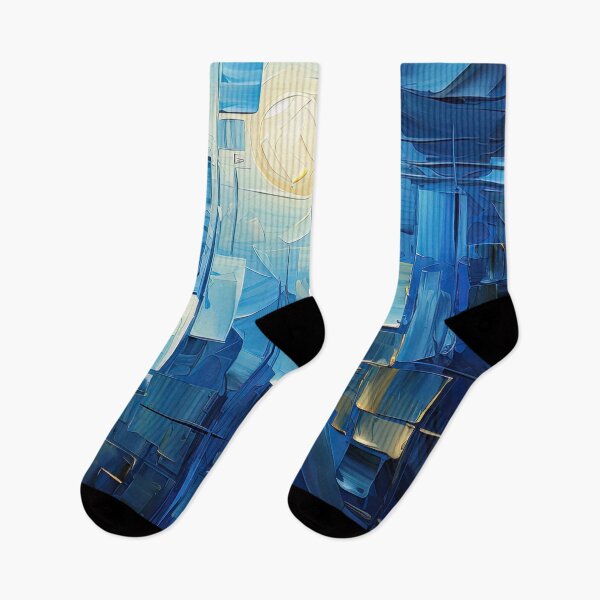 Item preview, Empathy Abstract Oil Painting in Blue designed and sold by Maryanne Chisholm Art & Apparel.