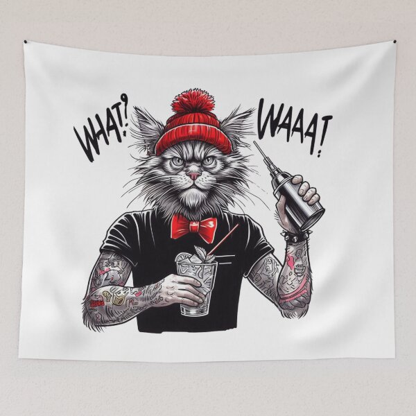 Item preview, Forest Cat Bartender WHAAAT designed and sold by gringourmand.