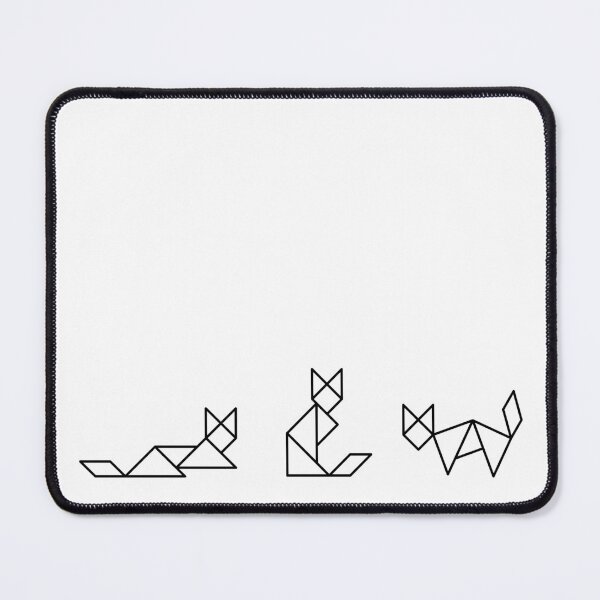 Item preview, Black Geometric Outline Cats designed and sold by coffeeandwalnut.
