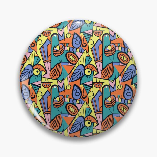 Item preview, Yellow and Blue Modern Art Pattern designed and sold by AOCollections.