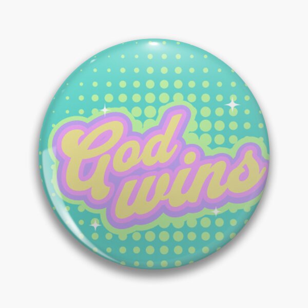 Item preview, God Wins - Faith Based Phrase (Pink, Aqua) designed and sold by That-Good-News.
