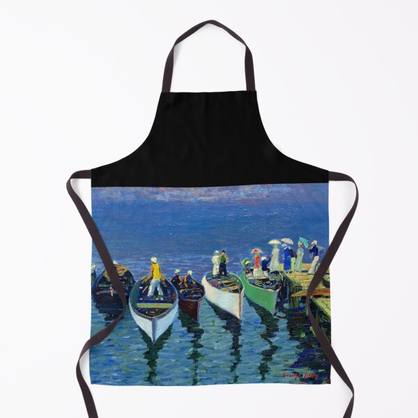 Item preview, Holiday on the Hudson, People & Rowboats on a Summer's Day 1912 George Luks designed and sold by RocketshipRetro.