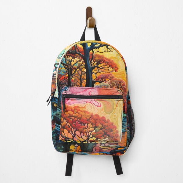 Item preview, colorful psychedelic trees print designed and sold by dcrc.