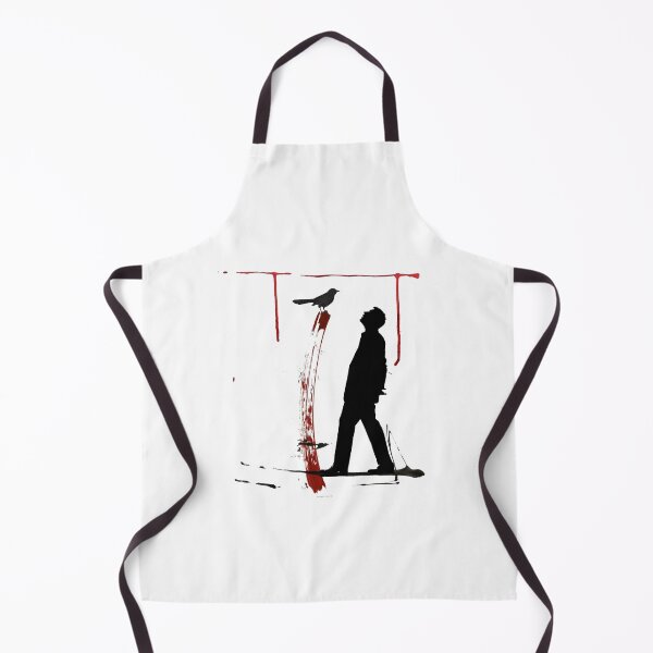 Item preview, Man Bird Red Black "Solitude in Silhouette - Red Accents" designed and sold by DeDesign Collective.