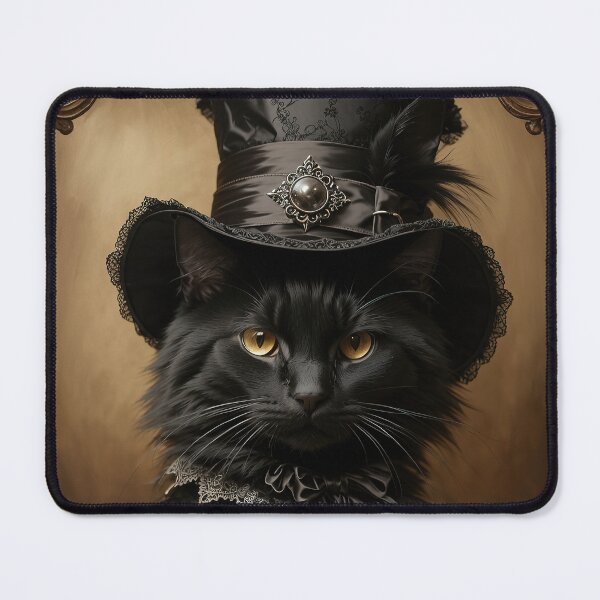 Item preview, Black cat, Cat in the hat, dark fantasy, dark art designed and sold by MattCollinsShop.