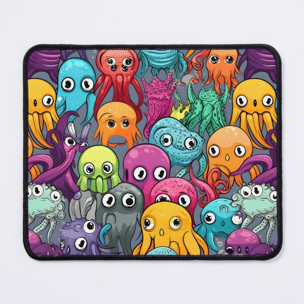Item preview, Colourful octopus seamless pattern designed and sold by ArtByNRJ.
