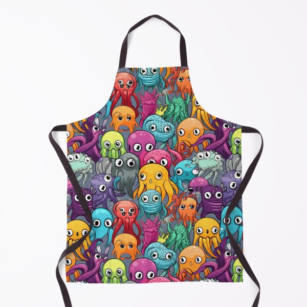 Item preview, Colourful octopus seamless pattern designed and sold by ArtByNRJ.