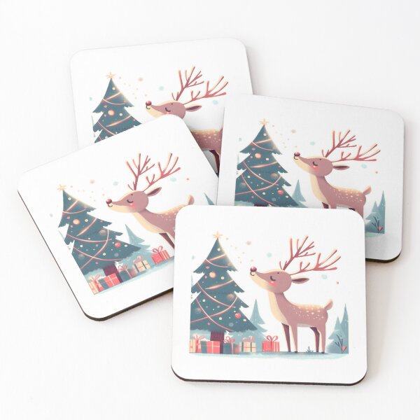 Item preview, Happy Reindeer Admiring Their Christmas Tree  designed and sold by Star-Fragment.