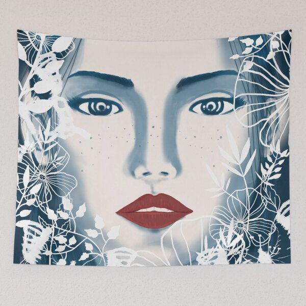 Item preview, flowers blue eyes designed and sold by craftipixel.