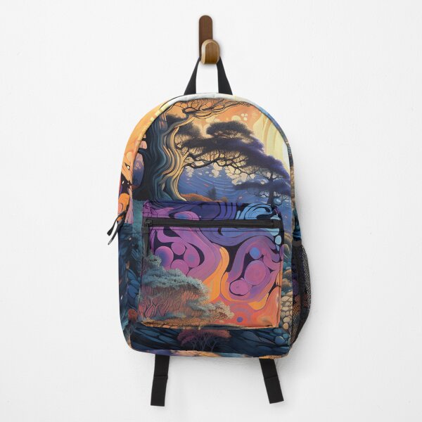 Item preview, colorful psychedelic trees print designed and sold by dcrc.