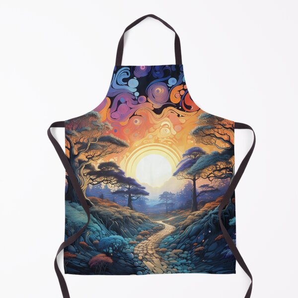 Item preview, colorful psychedelic trees print designed and sold by dcrc.