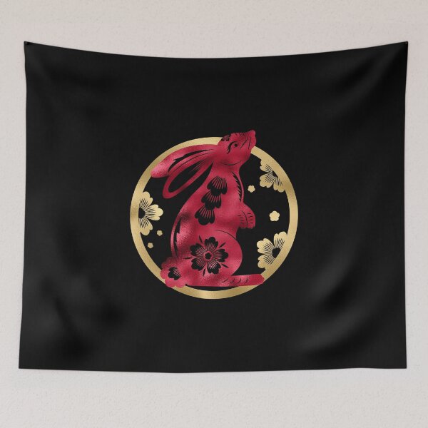 Item preview,  2023 - Year of the Rabbit | Happy Chinese New Year | Lunar New Year | Red and Gold Metallic designed and sold by StarryHeavens.