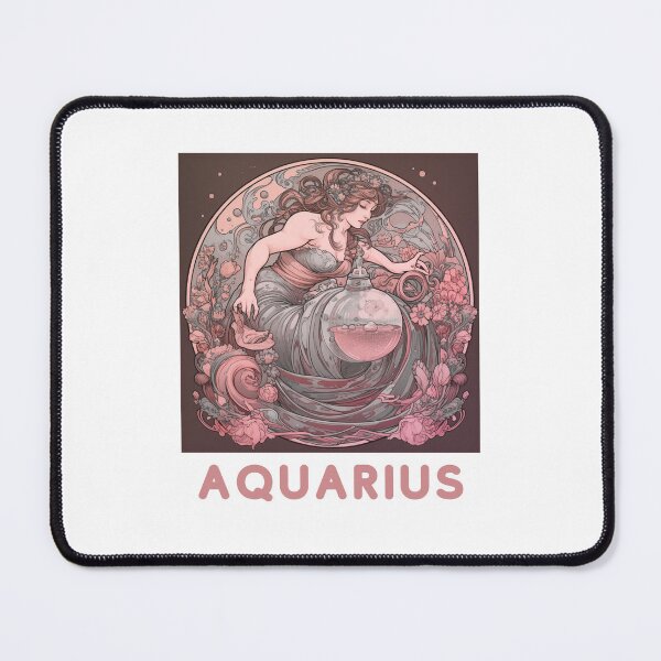 Item preview, Aquarius Zodiac- Horescope/SunSign Theme on white bg designed and sold by CosmicNook1.