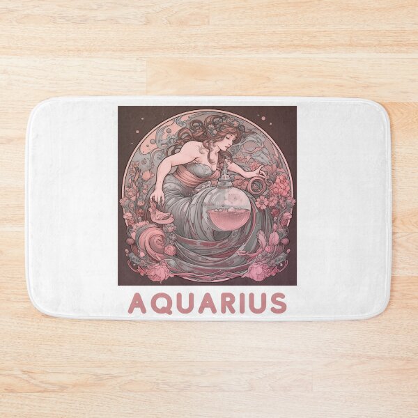 Item preview, Aquarius Zodiac- Horescope/SunSign Theme on white bg designed and sold by CosmicNook1.