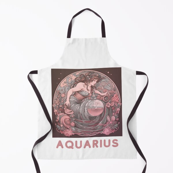 Item preview, Aquarius Zodiac- Horescope/SunSign Theme on white bg designed and sold by CosmicNook1.