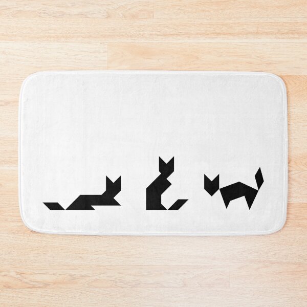 Item preview, Black Geometric Cats designed and sold by coffeeandwalnut.