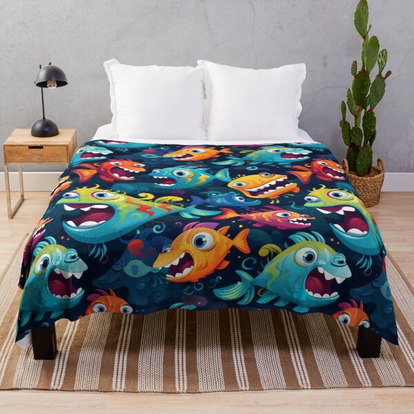 Item preview, Funny Cartoon Fish Pattern designed and sold by Ellimade.