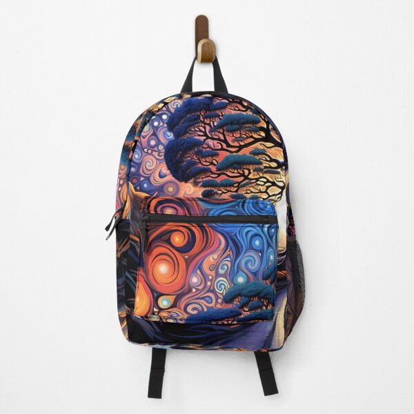 Item preview, colorful psychedelic trees print designed and sold by dcrc.