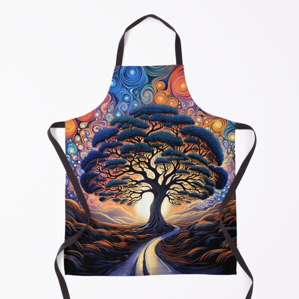 Item preview, colorful psychedelic trees print designed and sold by dcrc.