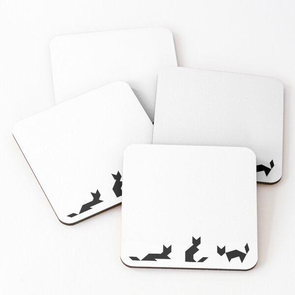Item preview, Black Geometric Cats designed and sold by coffeeandwalnut.