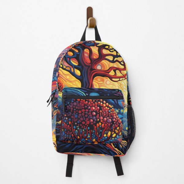 Item preview, colorful psychedelic trees print designed and sold by dcrc.