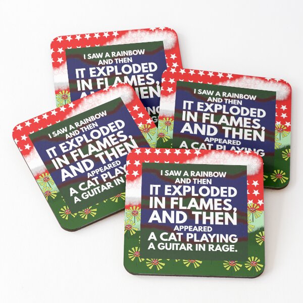 Item preview, cat playing guitar in rage designed and sold by Storiesforyou.