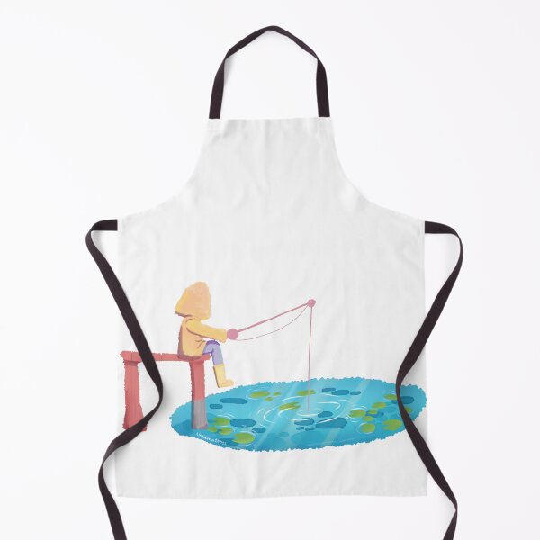 Item preview, Little Fisher with Lily pads in nature designed and sold by LimaMaten11.