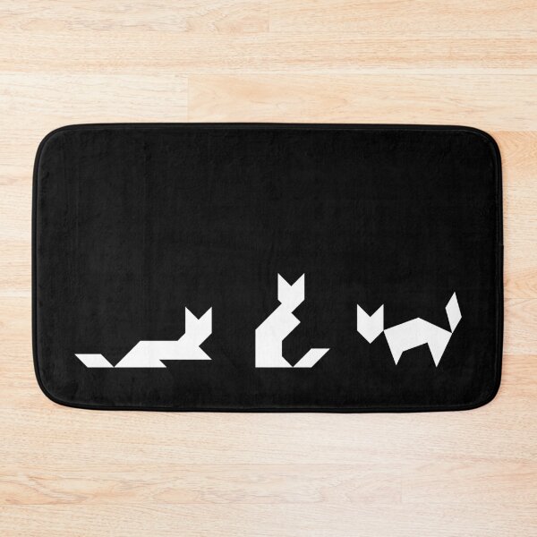 Item preview, White Geometric Cats designed and sold by coffeeandwalnut.