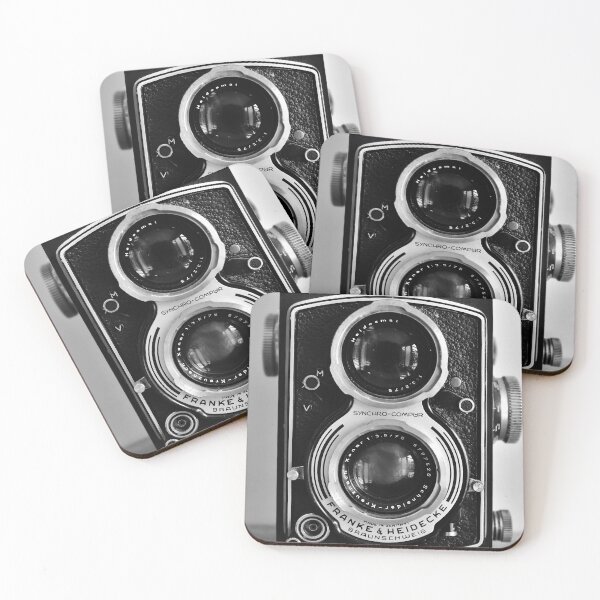 Item preview, Vintage photograph camera art print- black and white retro rolleicord - film photography designed and sold by Christa Stroo Photography.
