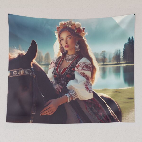 Item preview, Serbian girl on horse  designed and sold by Illuminatium.
