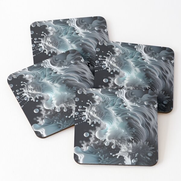 Item preview, Fluid 3D - liquid optical illusion, sea foam. designed and sold by My-fake-places.