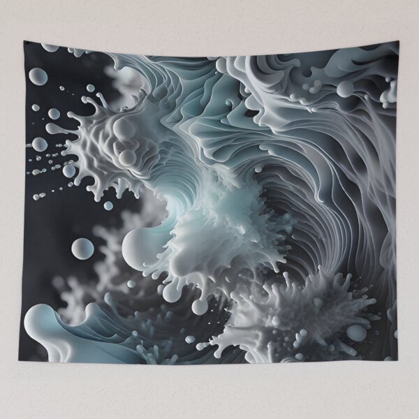 Item preview, Fluid 3D - liquid optical illusion, sea foam. designed and sold by My-fake-places.