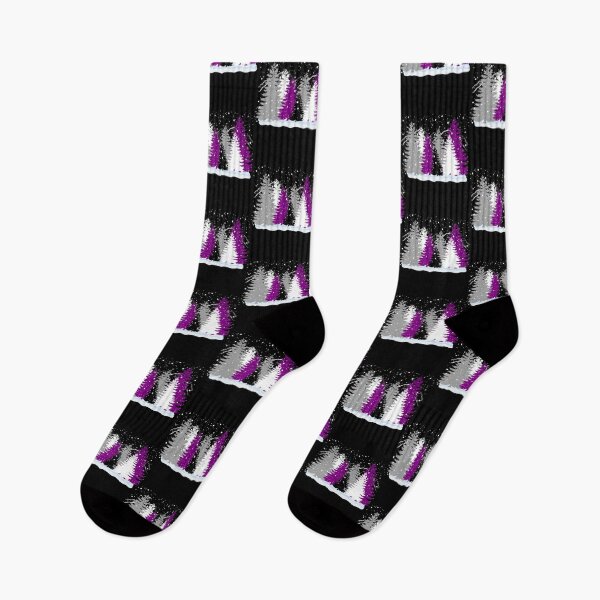 Item preview, Subtle Ace Pride Flag Christmas Tree Forest Asexual Winter Theme  designed and sold by ontrendshirts.