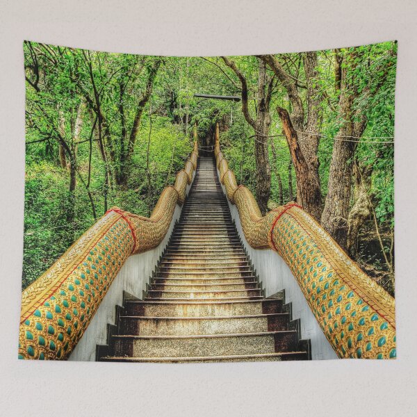 Item preview, Temple Dragon Steps Thailand designed and sold by AJEvans.