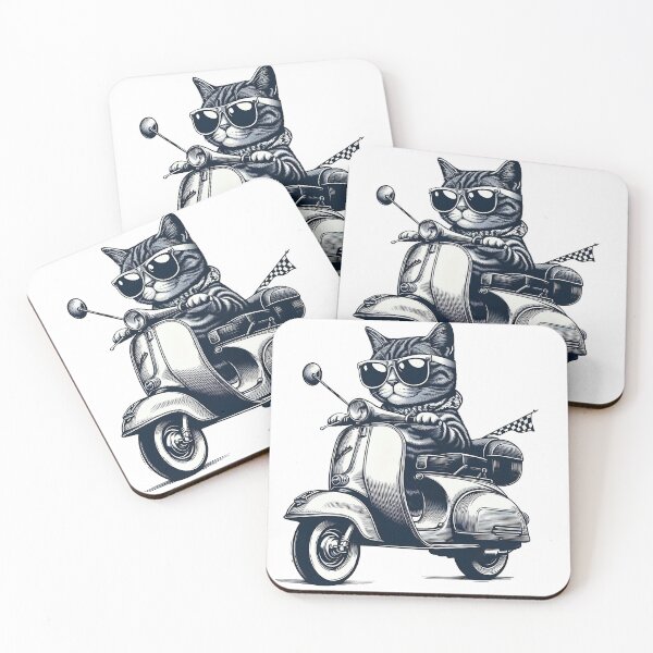Item preview, Scooter Cat designed and sold by QuickSticker.
