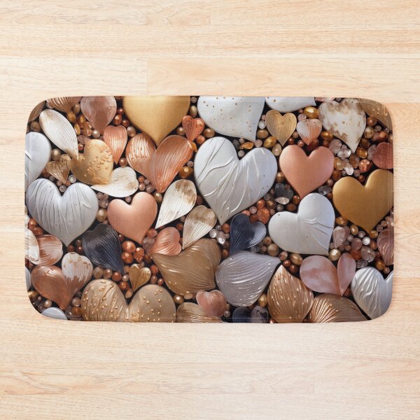 Item preview, Metallic heart abstract design print designed and sold by dcrc.