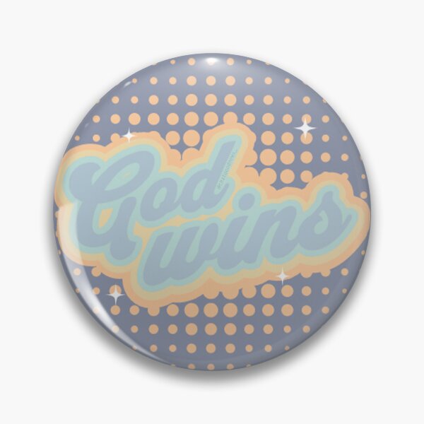 Item preview, God Wins - Faith Based Phrase (Blue, Orange) designed and sold by That-Good-News.