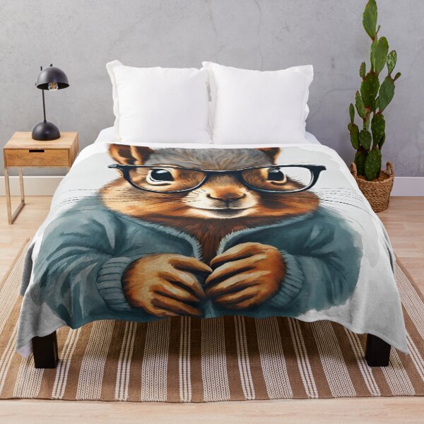 Item preview, Squirrel with glasses designed and sold by StyleSketch.
