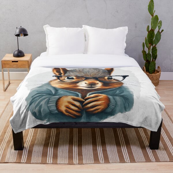Item preview, Squirrel with glasses designed and sold by StyleSketch.
