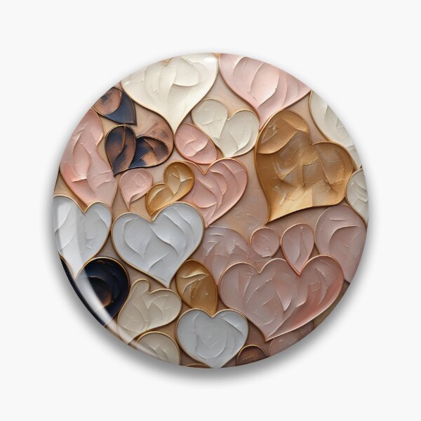 Item preview, Metallic heart abstract design print designed and sold by dcrc.
