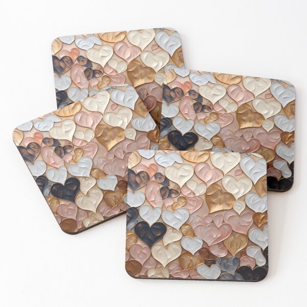 Item preview, Metallic heart abstract design print designed and sold by dcrc.