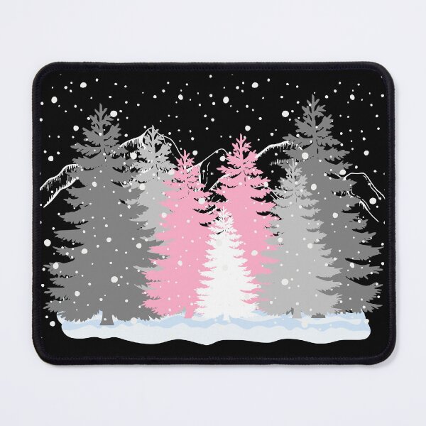 Item preview, Subtle Demigirl Pride Flag Christmas Tree Forest Winter Theme designed and sold by ontrendshirts.
