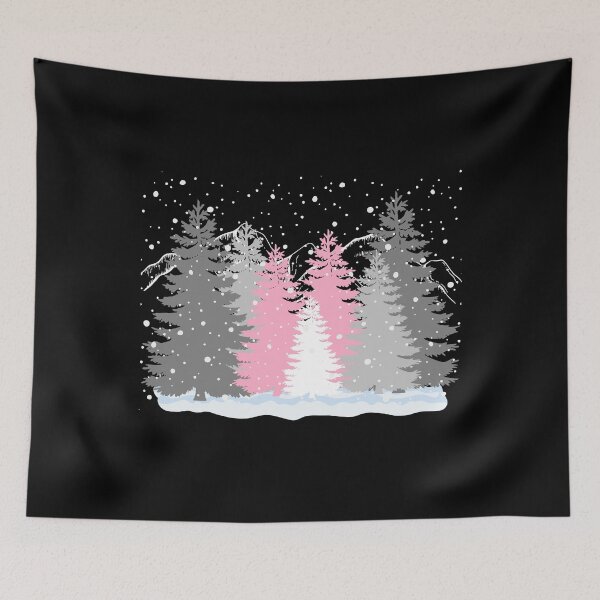 Item preview, Subtle Demigirl Pride Flag Christmas Tree Forest Winter Theme  designed and sold by ontrendshirts.