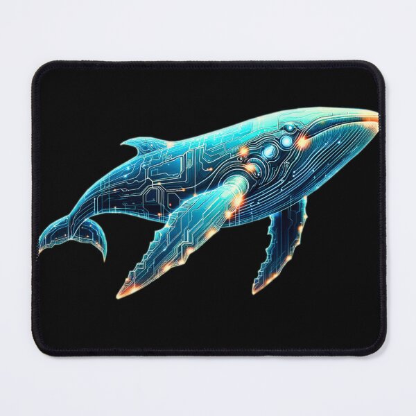 Item preview, Cyber Cetacean - Neon Whale designed and sold by MrAI-Store.