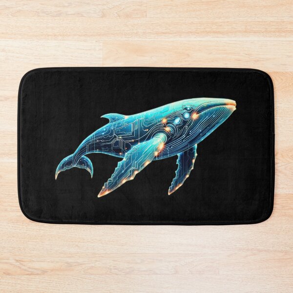 Item preview, Cyber Cetacean - Neon Whale designed and sold by MrAI-Store.