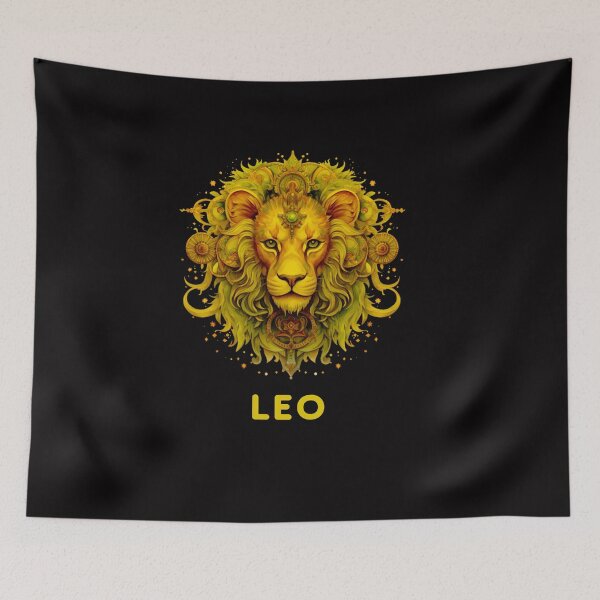 Item preview,  Leo Zodiac-- Horescope/SunSign Theme on  with black bg designed and sold by CosmicNook1.