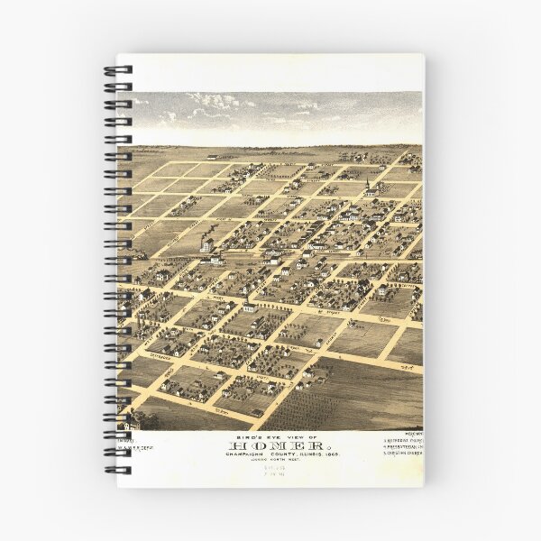 Item preview, Homer, Illinois (1869) designed and sold by allhistory.