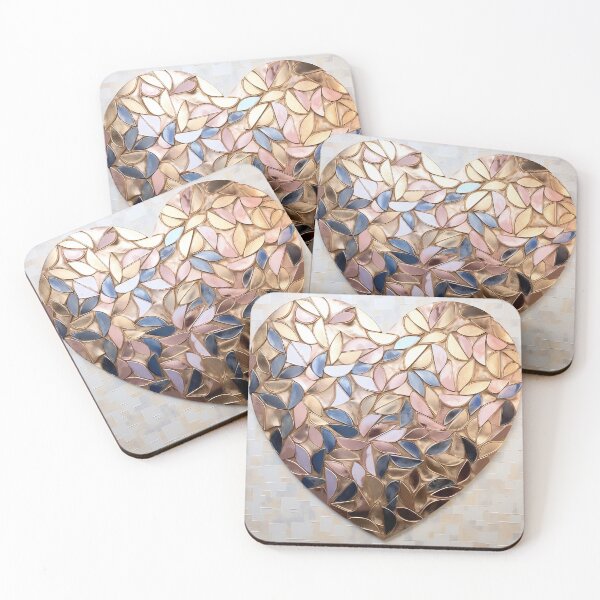Item preview, metallic heart abstract design print designed and sold by dcrc.
