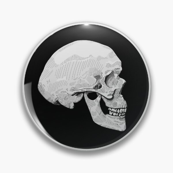 Item preview, Skull, Black and White designed and sold by MaxToonArt.